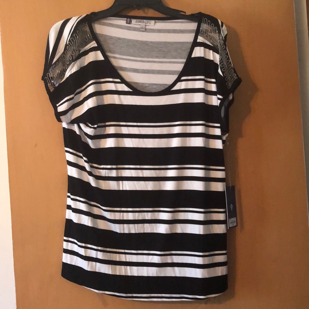 Black Striped knit top